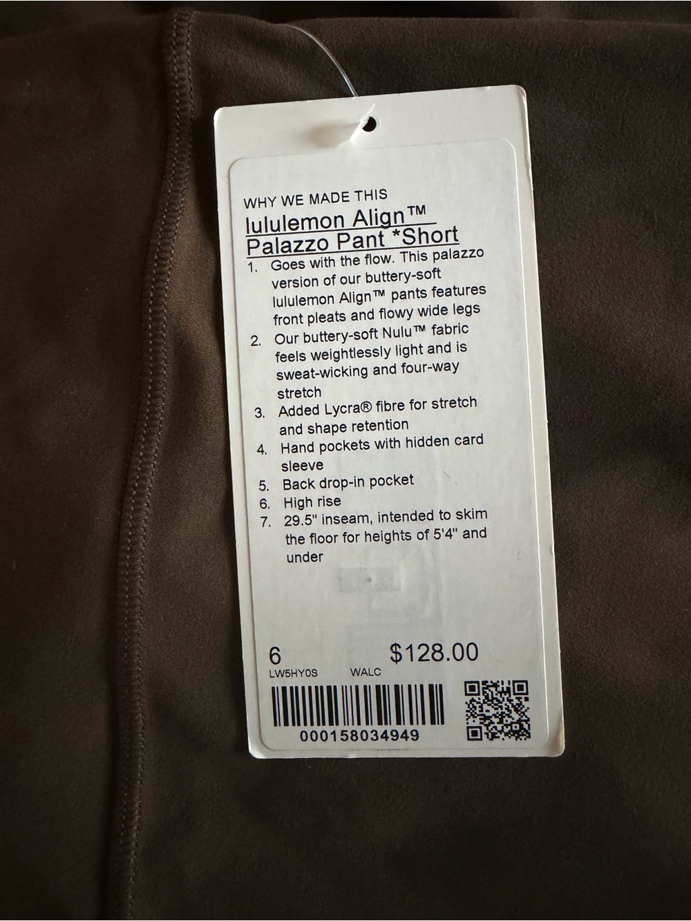 lululemon athletica Palazzo Pant Short - Brown